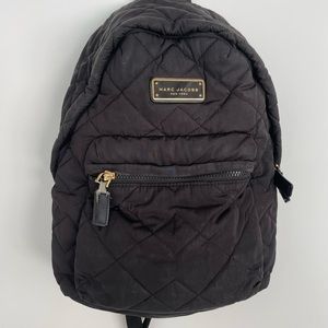 MARC JACOBS black Quilted Nylon School Backpack
